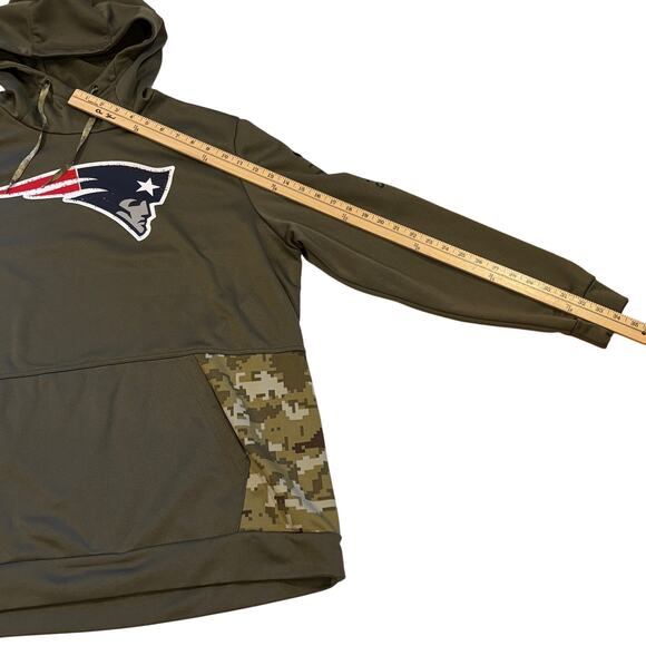 Nike New England Patriots Salute To Service Sweatshirt Mens 2XL Green Therma Fit - Picture 13 of 15